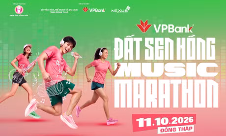 VPBank Đất Sen Hồng Music Marathon 2026: 'Biến đường chạy thành mùa hội miền Tây'