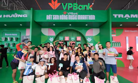 Điểm check-in siêu hot, 'bùng nổ' tại VPBank Đất Sen Hồng Music Marathon 2026