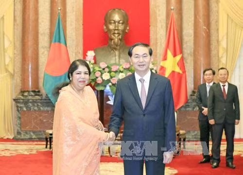 Chủ tịch nước Trần Đại Quang tiếp Chủ tịch Quốc hội Bangladesh ảnh 1
