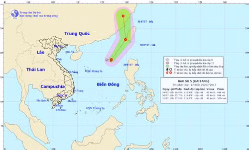 Áp thấp nhiệt đới mạnh lên thành cơn bão số 5, dự báo đi vào đất liền Trung Quốc ảnh 1