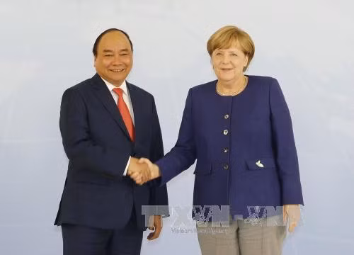 Thủ tướng Nguyễn Xuân Phúc hội đàm với Thủ tướng Đức Angela Merkel ảnh 1