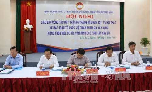 Giao ban công tác Mặt trận cụm các tỉnh khu vực Tây Nam Bộ ảnh 1