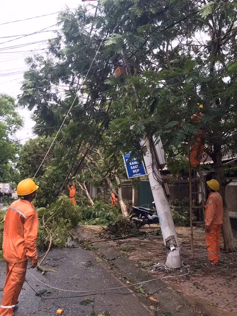 Hệ thống lưới điện hàng trăm xã bị ảnh hưởng do bão số 2 ảnh 1