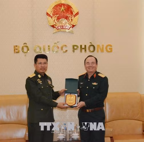 Thượng tướng Phạm Ngọc Minh tiếp Tư lệnh Lực lượng Phòng không Myanmar ảnh 1
