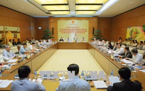 Phó Chủ tịch Quốc hội chủ trì cuộc làm việc của Đoàn giám sát với đại diện Chính phủ ảnh 1