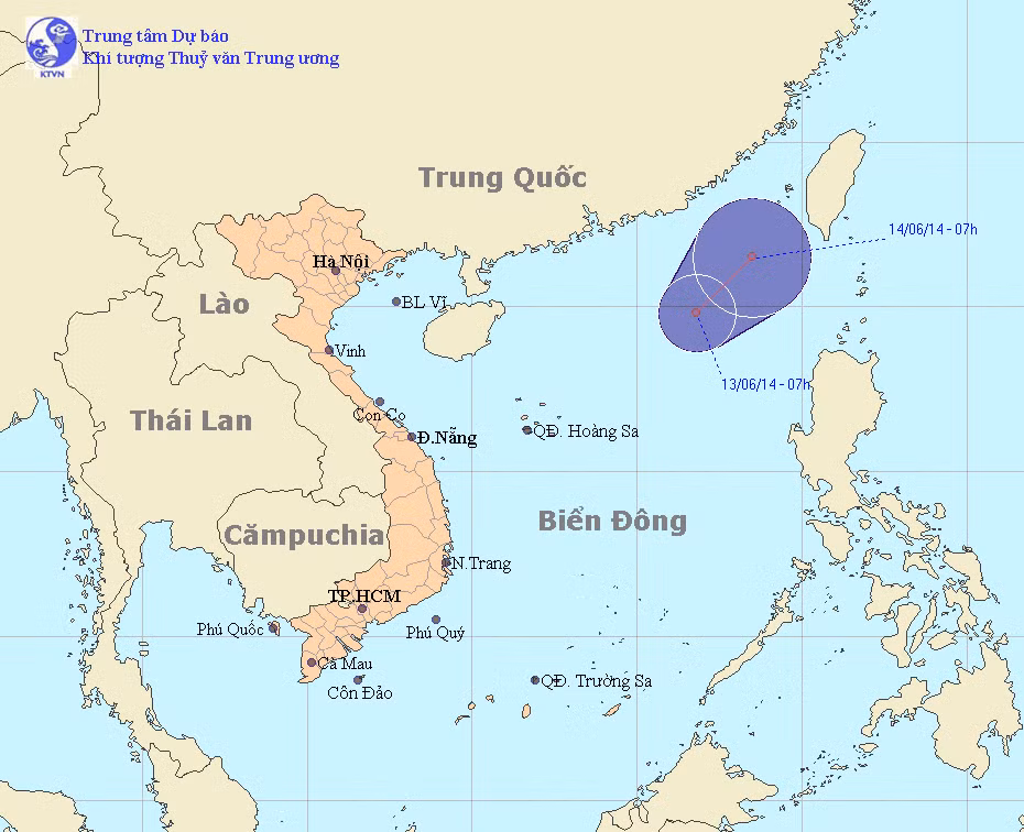 Áp thấp nhiệt đới đang hướng về quần đảo Hoàng Sa ảnh 1