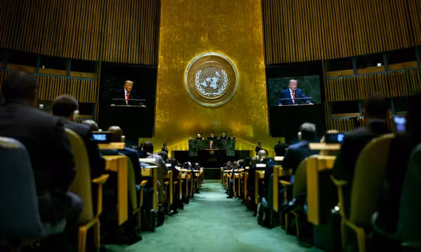 Tổng thống Trump phát biểu tại Đại hội đồng Liên hợp quốc ngày 22/9. Ảnh: Nhà Trắng