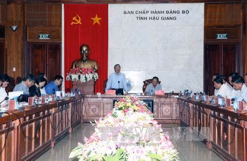 Chủ nhiệm Ủy ban Kiểm tra Trung ương Trần Quốc Vượng làm việc tại Hậu Giang ảnh 1