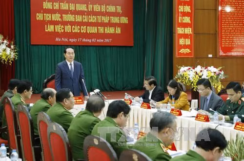 Chủ tịch nước Trần Đại Quang làm việc với các cơ quan thi hành án Trung ương ảnh 2
