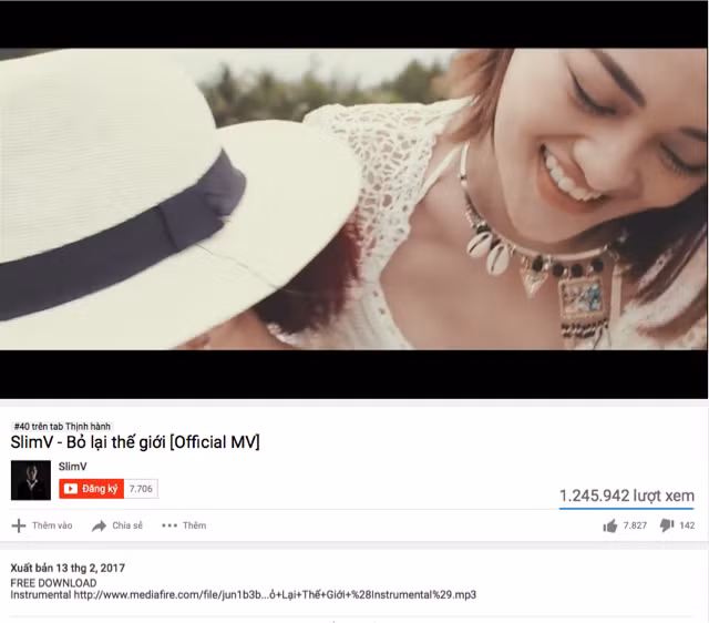 Sáng tác đầu tay của Slim V cho người thất tình lặng lẽ cán mốc triệu view trên Youtube ảnh 1
