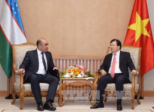Phó Thủ tướng Trịnh Đình Dũng tiếp Phó Thủ tướng Uzbekistan Mirzaev Zoiyr ảnh 1