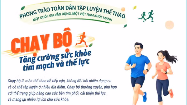 Chạy bộ giúp cải thiện sức khỏe, tăng sức bền, hỗ trợ phòng ngừa bệnh