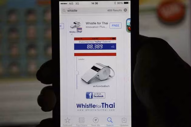 Người Thái Lan mang công nghệ đi biểu tình ảnh 1