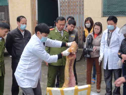 Hà Tĩnh tiêu hủy 2 tấn thịt lợn không rõ nguồn gốc ảnh 1