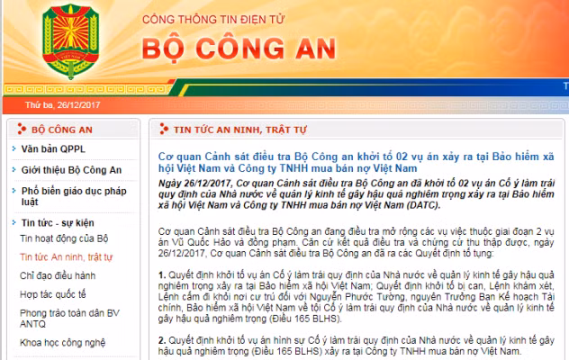 Khởi tố 2 vụ án xảy ra tại BHXH Việt Nam và Công ty TNHH mua bán nợ Việt Nam ảnh 1