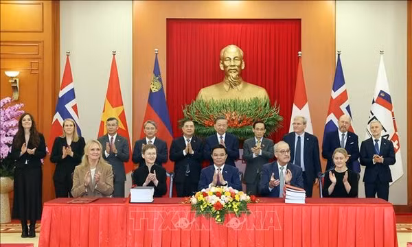 Tổng Bí thư, Chủ tịch nước Tô Lâm chứng kiến Lễ ký Hiệp định thương mại tự do Việt Nam - EFTA