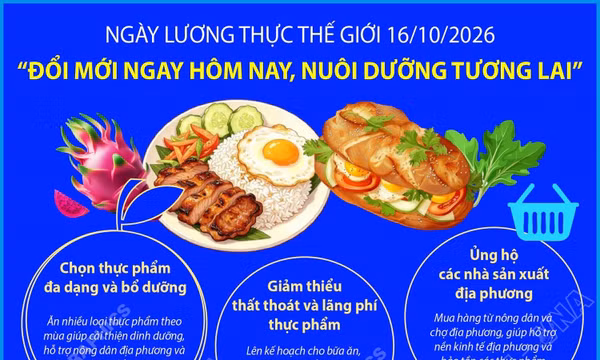 Ngày Lương thực Thế giới 16/10/2026: 'Đổi mới ngay hôm nay. Nuôi dưỡng tương lai'