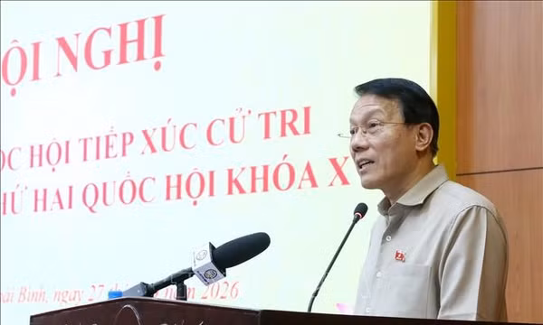Bộ trưởng Bộ Công an Lương Tam Quang tiếp xúc cử tri tại Hưng Yên