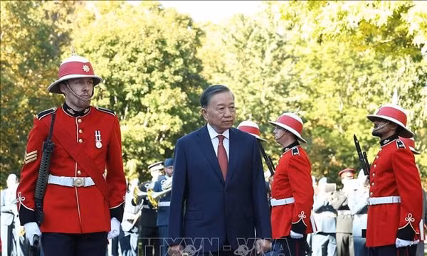 Lễ đón Tổng Bí thư, Chủ tịch nước Tô Lâm thăm cấp Nhà nước Canada