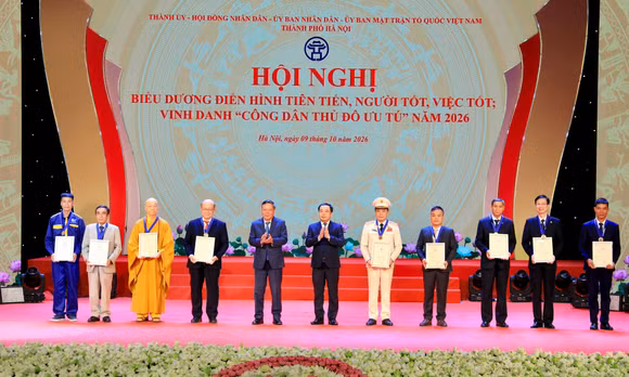 Hà Nội vinh danh 9 Công dân Thủ đô ưu tú năm 2026