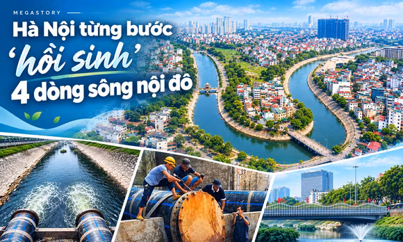 Hà Nội từng bước ‘hồi sinh’ 4 dòng sông nội đô