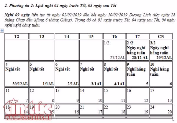 Sẽ trình phương án nghỉ lễ Tết năm 2019 trong tháng 6 ảnh 2