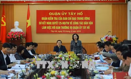 Cán bộ làm công tác dân vận cần thực tâm, thực chất, 'nói đi đôi với làm' ảnh 1
