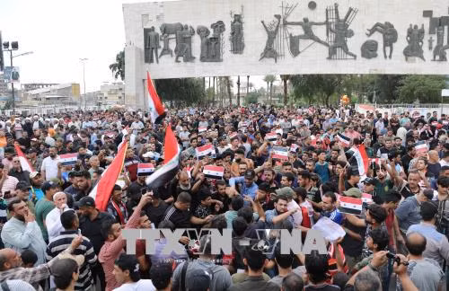 Mỹ, Anh, Pháp tấn công Syria: Tuần hành lớn tại Iraq ủng hộ người dân Syria ảnh 1