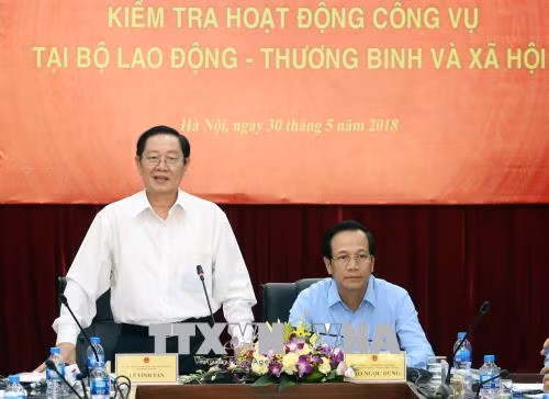 Kiểm tra hoạt động công vụ của Bộ Lao động - Thương binh và Xã hội ảnh 1