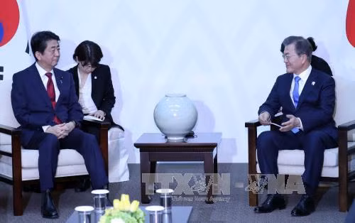 Tổng thống Moon Jae-in phản đối việc Nhật kêu gọi Mỹ - Hàn tập trận chung ảnh 1