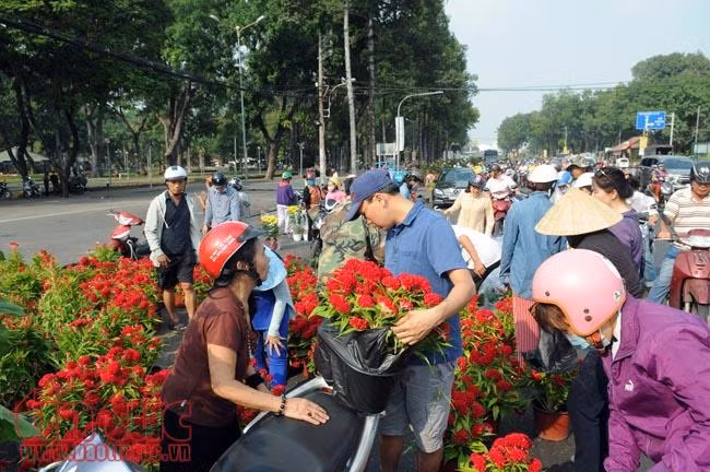 Chiều tối 30 Tết, giá hoa 'rẻ như cho', nhiều chủ hàng đập bỏ ảnh 8