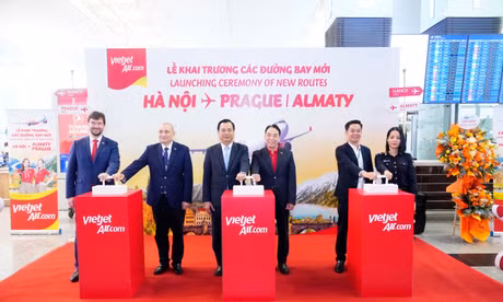 Vietjet khai trương loạt đường bay Hà Nội – Almaty, Praha và Almaty – Praha kết nối Á – Âu
