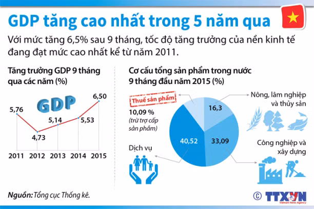 GDP Việt Nam tăng cao nhất trong 5 năm qua ảnh 1