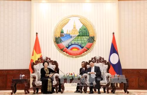 Chủ tịch Quốc hội Nguyễn Thị Kim Ngân hội kiến Thủ tướng Lào ảnh 2