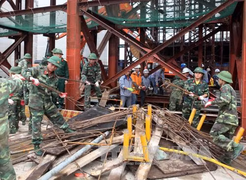 Cơ bản kết thúc tìm kiếm cứu nạn vụ sập giàn giáo ảnh 2