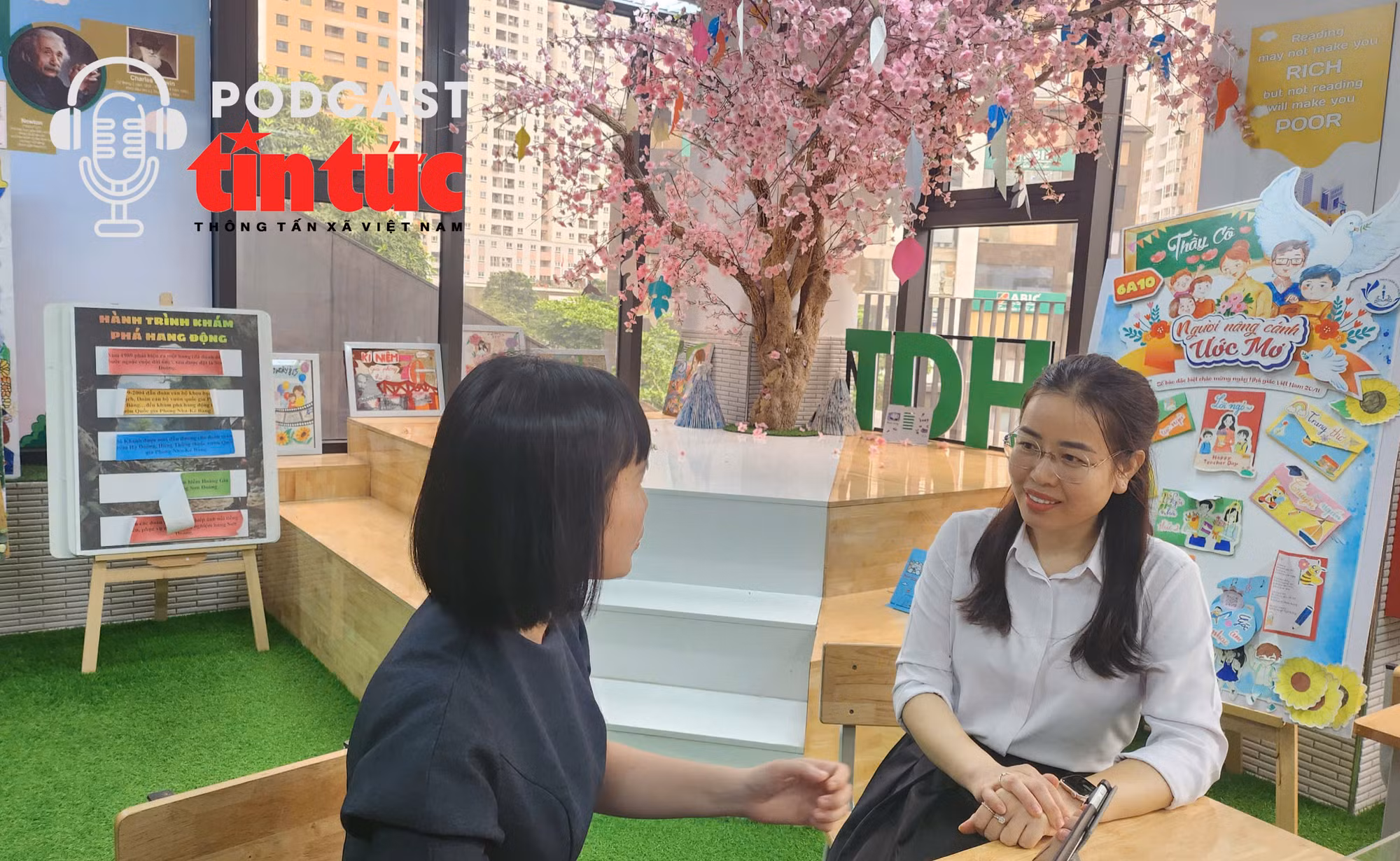 Cô giáo Bùi Thị Thanh Hòa, Giáo viên Ngữ văn, Trường THCS Trần Duy Hưng (Hà Nội) chia sẻ với phóng viên.