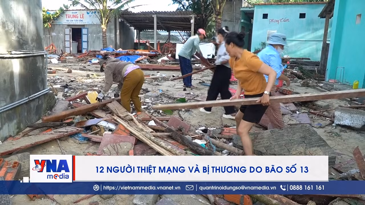 Năm người thiệt mạng và 7 người bị thương do bão số 13