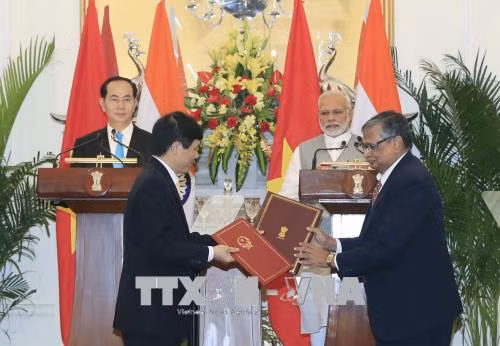 Chủ tịch nước Trần Đại Quang hội đàm với Thủ tướng Ấn Độ Narendra Modi ảnh 3