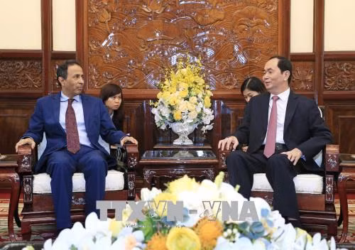 Chủ tịch nước Trần Đại Quang tiếp Đại sứ UAE chào kết thúc nhiệm kỳ ảnh 1