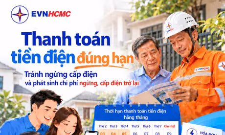 EVNHCMC ban hành đơn giá ngừng, cấp điện trở lại