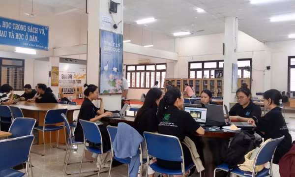 Không gian thư viện tại Trường Đại học Văn hoá TP Hồ Chí Minh.