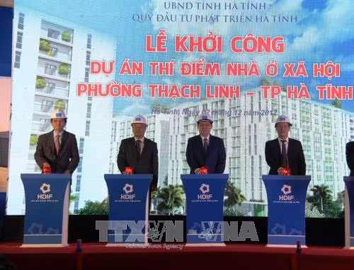 Phó Thủ tướng Vương Đình Huệ phát lệnh khởi công dự án nhà ở xã hội tại Hà Tĩnh ảnh 1