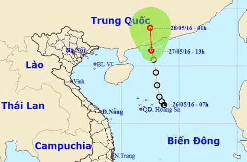 Áp thấp nhiệt đới suy yếu thành vùng áp thấp ảnh 1