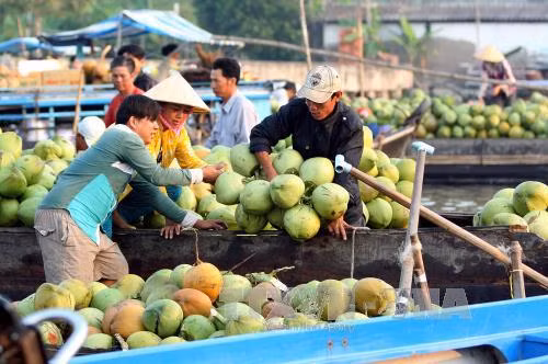 Độc đáo chợ nổi Ngã Năm ảnh 10