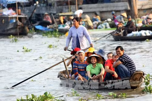 Độc đáo chợ nổi Ngã Năm ảnh 9