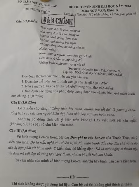 Thí sinh loay hoay với câu nghị luận văn ảnh 1