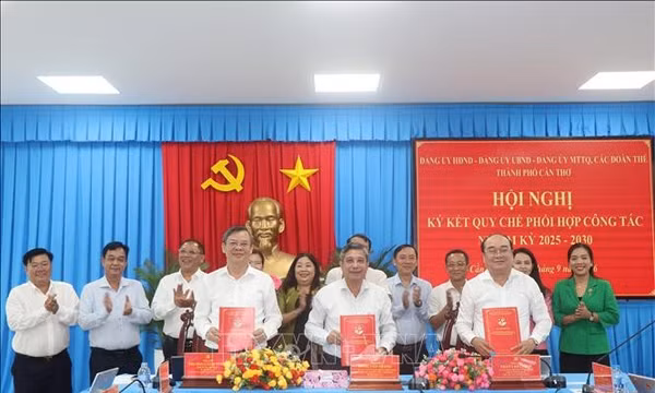 Ký kết Quy chế phối hợp công tác, bảo đảm sự lãnh đạo thống nhất của Đảng