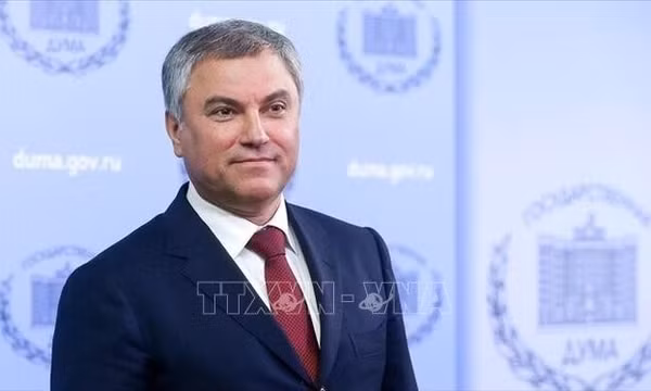 Chủ tịch Duma Quốc gia Nga Vyacheslav Volodin. Ảnh: IRNA/TTXVN phát