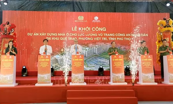 Khởi công xây dựng dự án nhà ở cho lực lượng vũ trang CAND