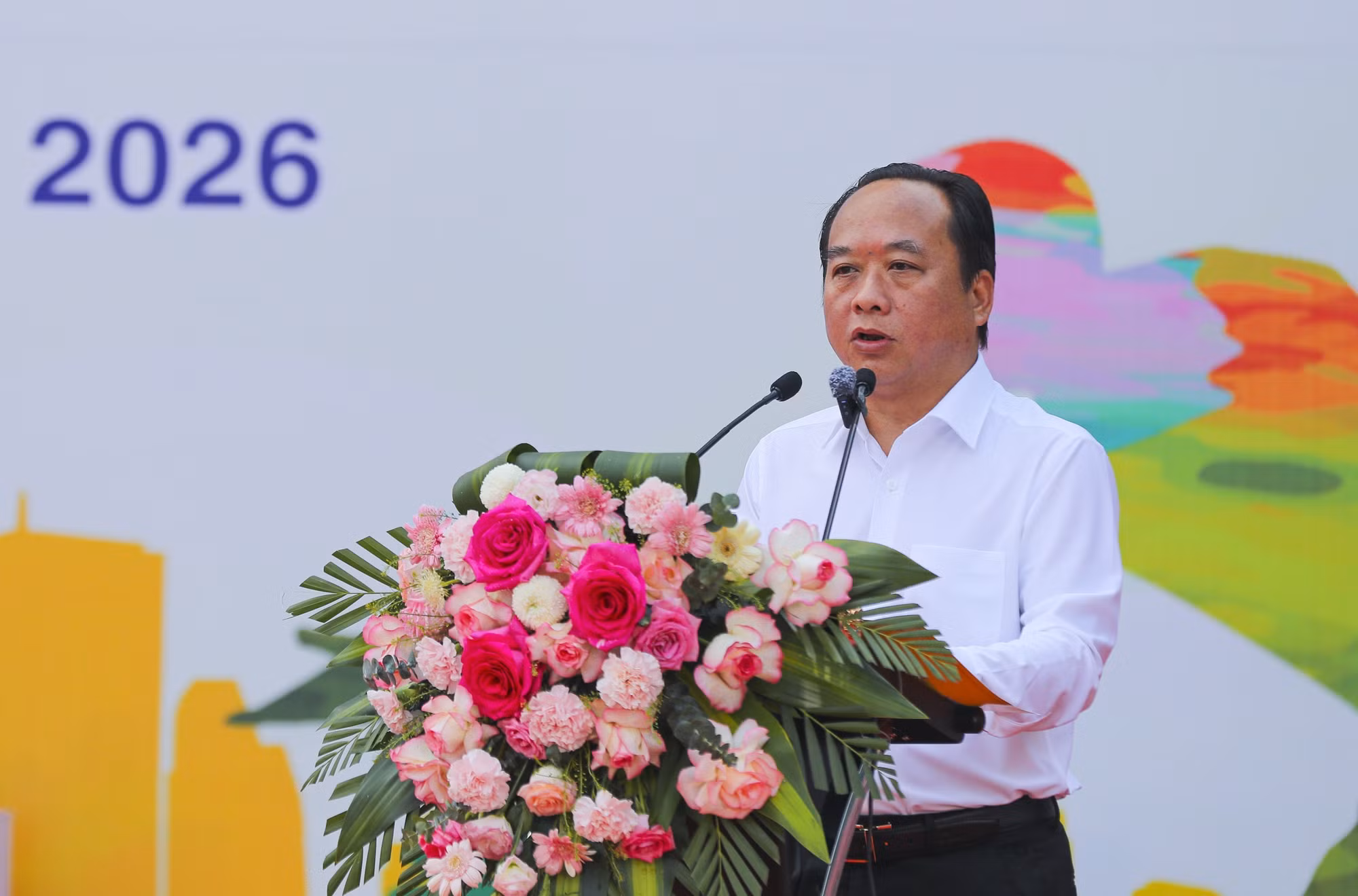Phó Chủ tịch UBND tỉnh Điện Biên Nguyễn Minh Phú phát biểu tại Lễ phát động.